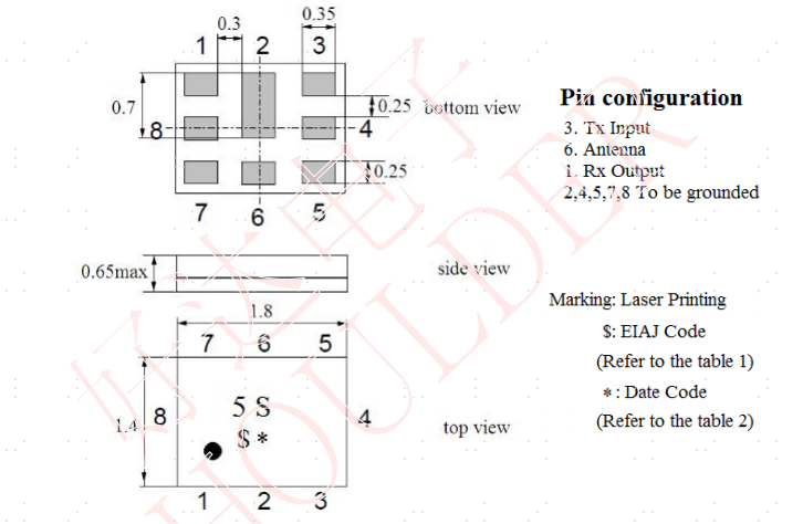 好达声表面滤波器HDDB01HNSS-B11_鑫达利