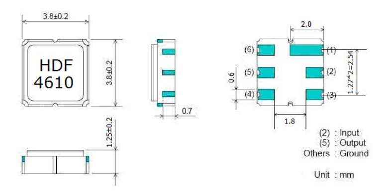 无锡市好达电子 HDF652E SMD-4 声表面波滤波器规格书